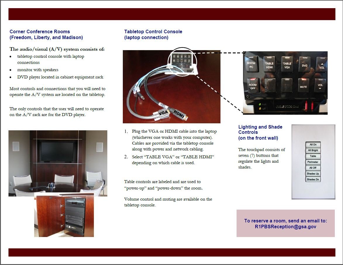 GSA Audio Visual brochure inside